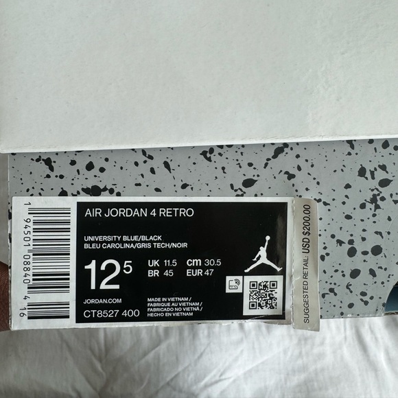 Air Jordan 4 university blue I  got them from STOCKX including the receipt - Picture 7 of 7